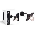 D'Lite Luz De Pared Ember Negro | IP54 - Apta para 1x E27