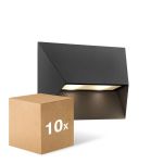 Multipack 10x Nordlux Pontio Luz De Pared Aluminium Negro | IP54 - Apta para 2x GU10