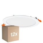 Multipack 12x Osram Downlight LED Recess Slim Blanco 22W 2000lm 110D - 830 Luz Cálida | Recorte 200mm - IP20