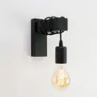 Eglo Luz De Pared Townshend Madera Negro | Apta para E27